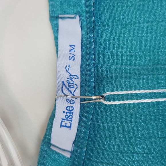 ELSIE & ZOEY Blue Lightweight Sheer Fringed V-Neck Beach Pool Coverup - Picture 2 of 12